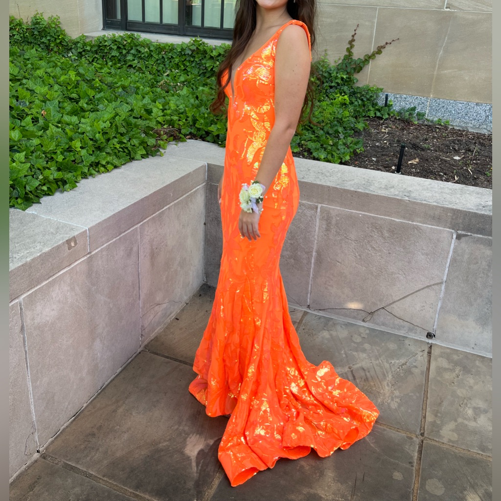 Orange Jovani Prom Dress- Size 0